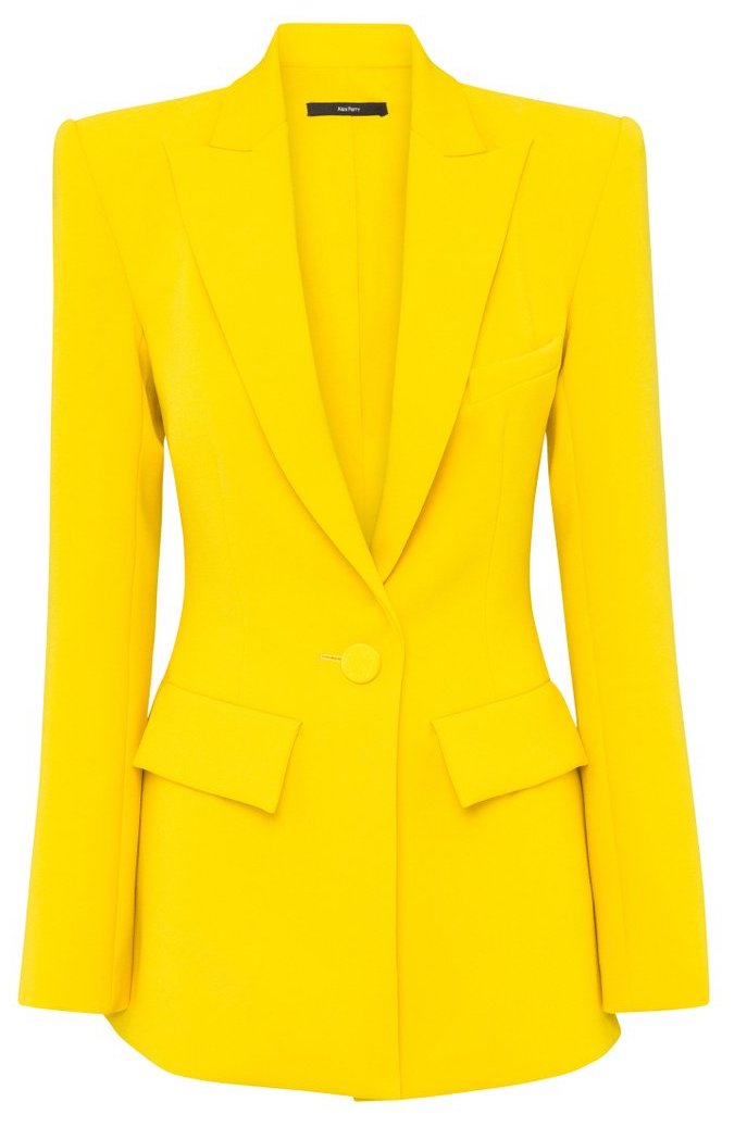 large_alex-perry-yellow-alex-stretch-crepe-blazer - Front Row Edit by ...